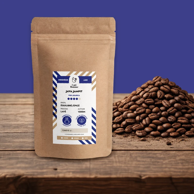 Café en Grain Indonésie Java Jampit - Café Bonnac | 100% Arabica