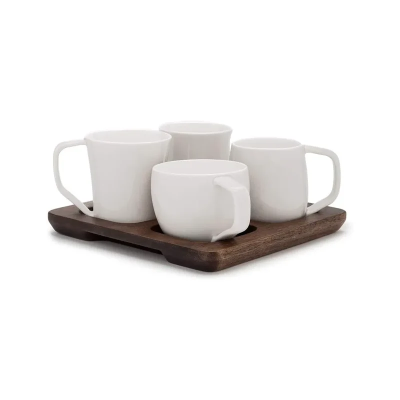 Set de 4 Testing Cups + Plateau En bois d'Acacia | Espro