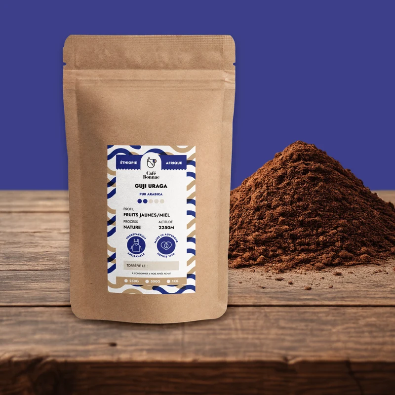 Café Moulu Ethiopie Guji Uraga - Café Bonnac | 100% Arabica