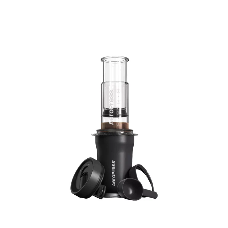 Cafetière Aeropress Go Plus Noir - 1 à 2 Tasses + Filtres et Mug | Aeropress