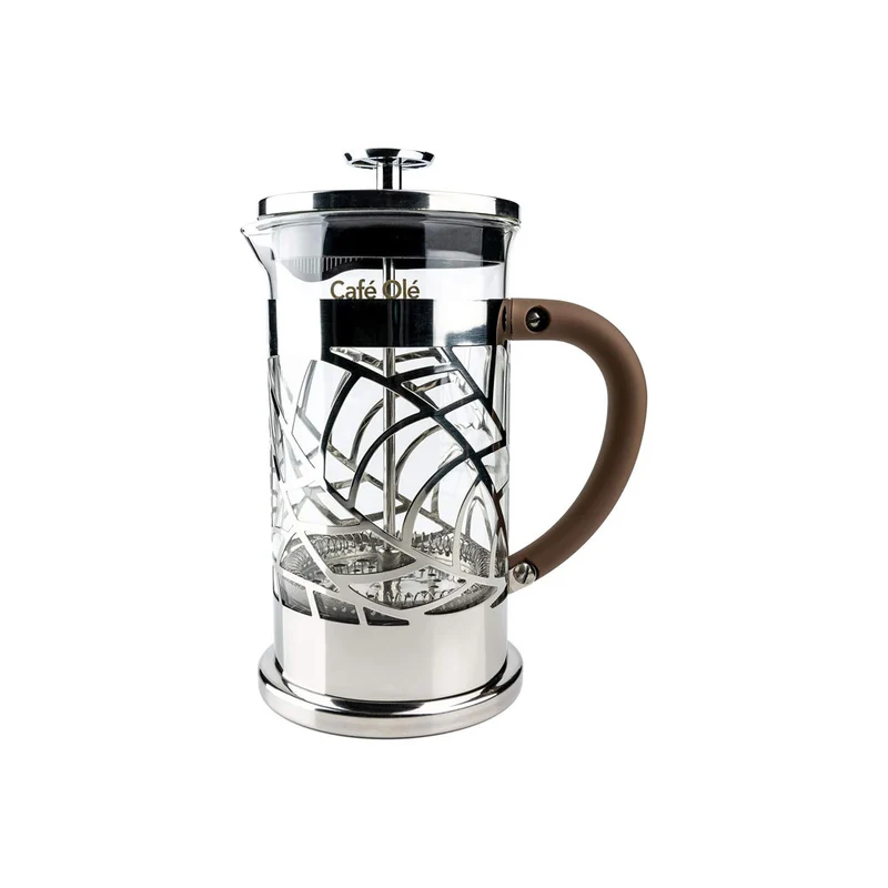 Cafetière à Piston Argent - 3 Tasses | Café Olé