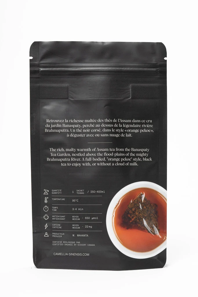 Camellia Sinensis - Assam Breakfast biologique (15 sachets)