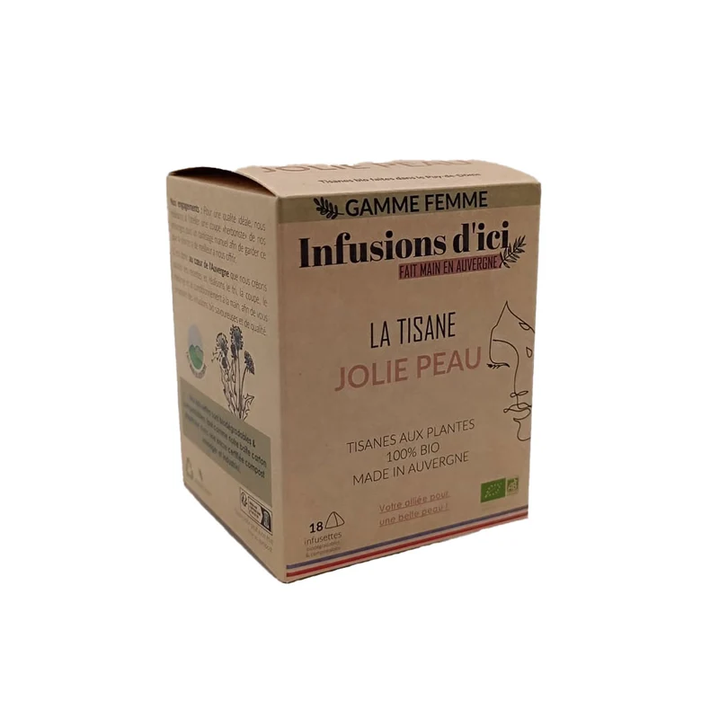 La Tisane BIO Jolie Peau - 18 sachets | Infusions d'Ici