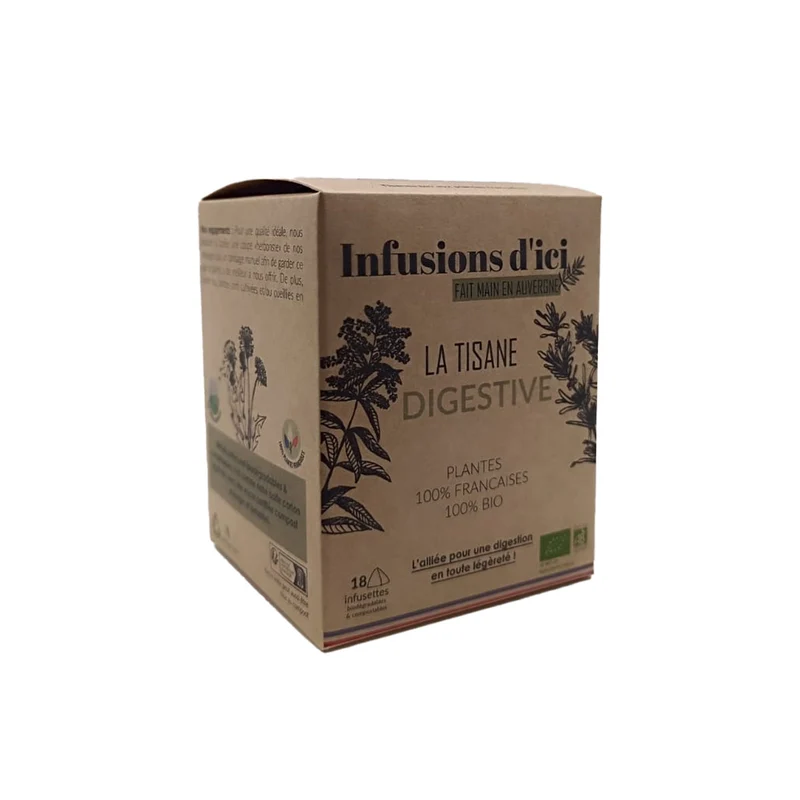 La tisane Digestive Bio - Boite 18 infusettes | Infusions d'Ici