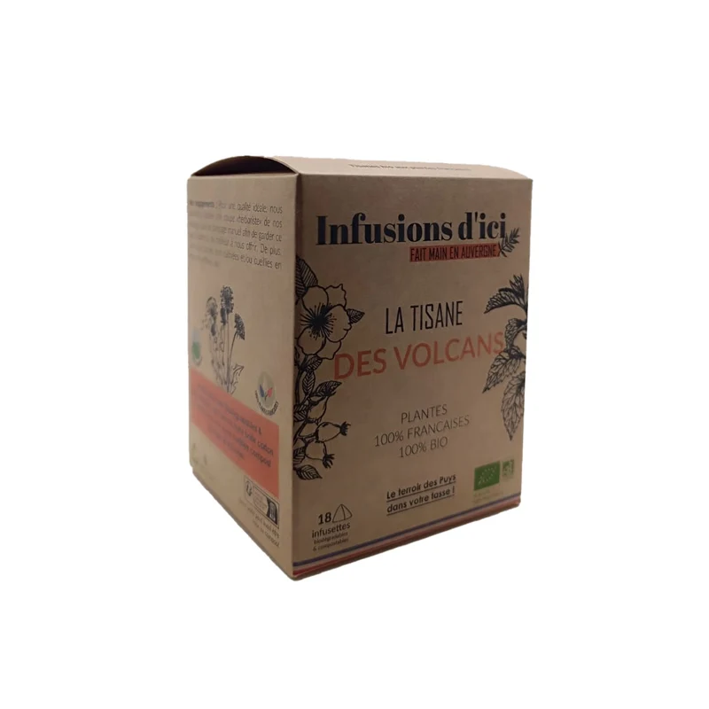 La tisane des Volcans Bio - Boite 18 infusettes | Infusions d'Ici
