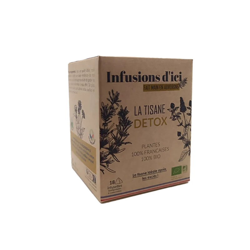 La Tisane Detox Bio - Boite 18 infusettes | Infusions d'Ici
