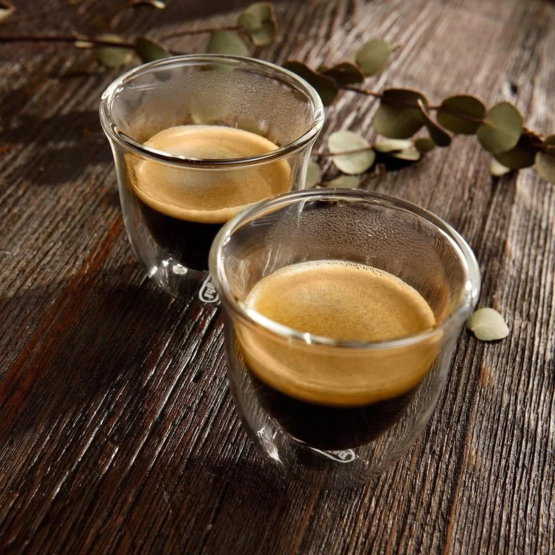DeLonghi - 6 verres à espresso thermiques à double paroi
