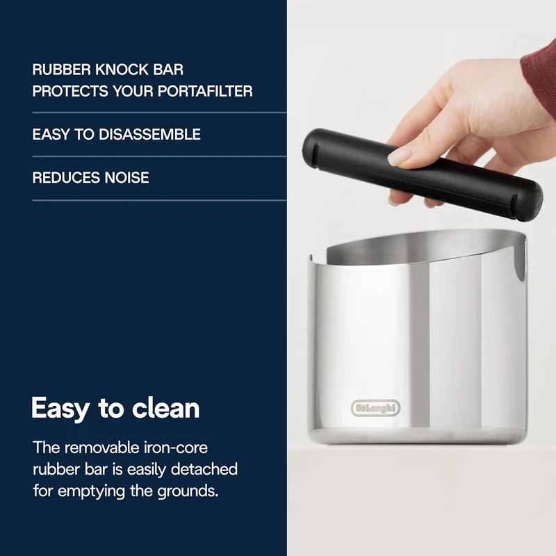 DeLonghi - Grand Bac à marc en acier inoxydable