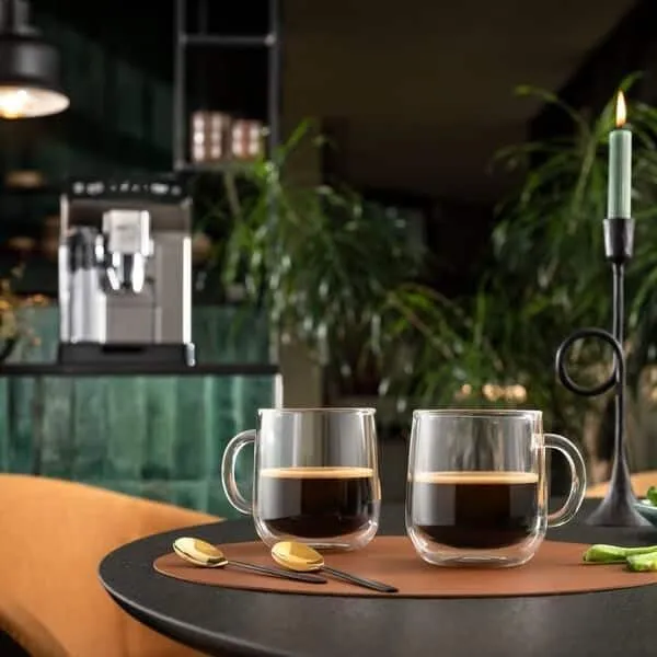DeLonghi - Lot de 2 verres à double paroi avec poignées (500 ml)