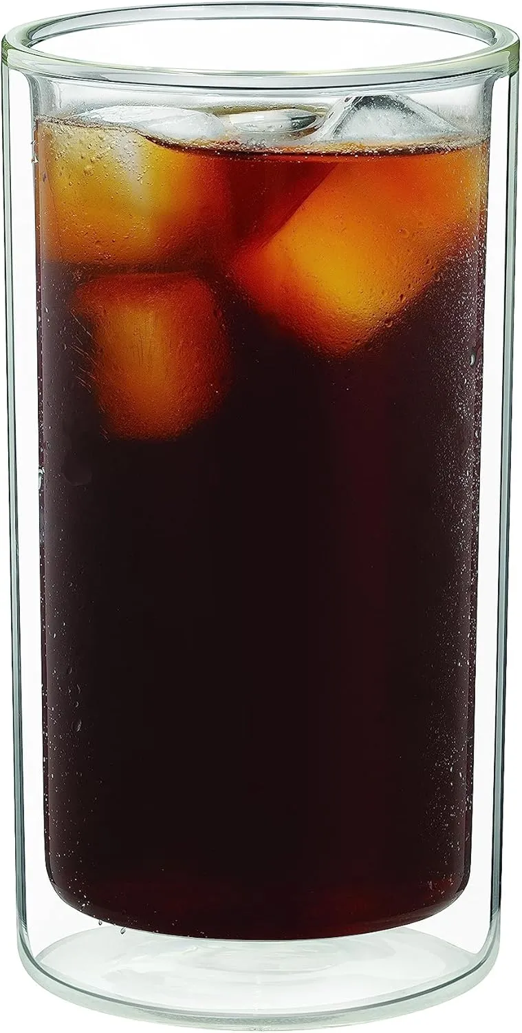 DeLonghi - Lot de 2 grands verres à infusion à froid double paroi (300 ml)