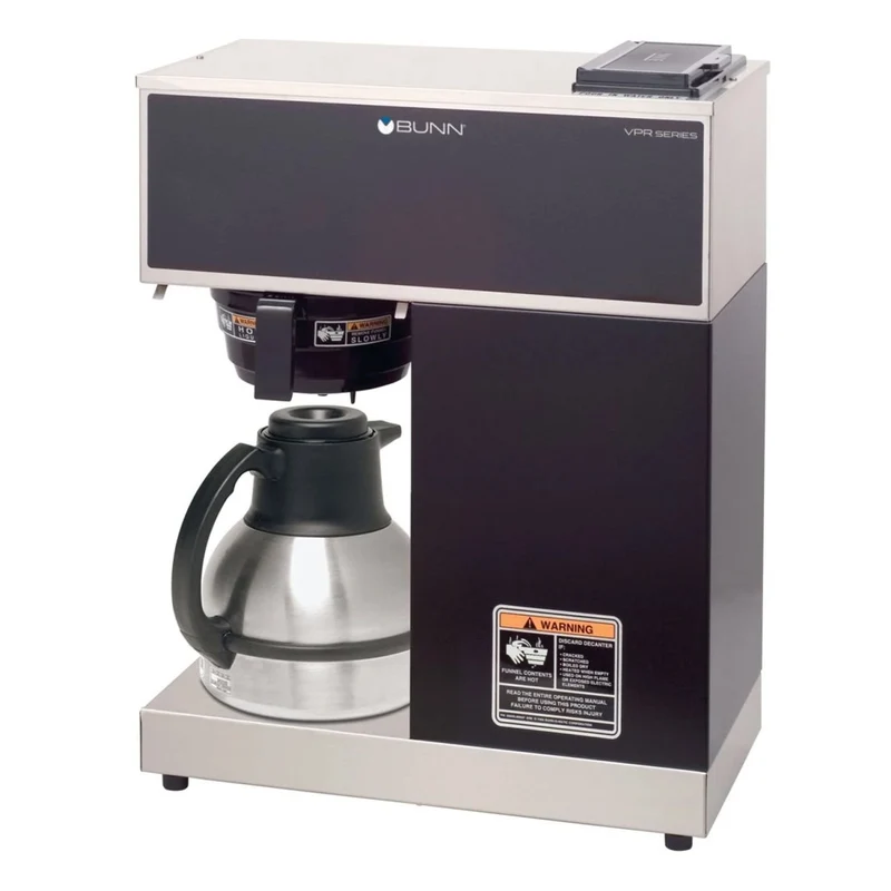 Bunn VPR-TC — Cafetière filtre commerciale Pourover pour carafe isotherme, sans réchauffeur ni plomberie
