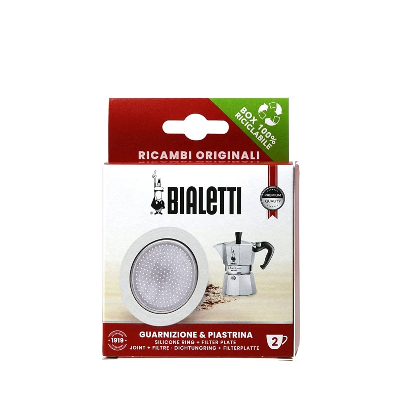 Set 1 filtre et 3 Joints Cafetière Italienne 2 Tasses | Bialetti