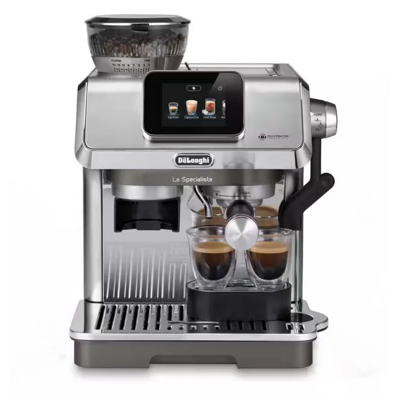 De'Longhi La Specialista Touch : machine à espresso avec moulin intégré, écran tactile, infusion à froid, porte-filtre 51 mm
