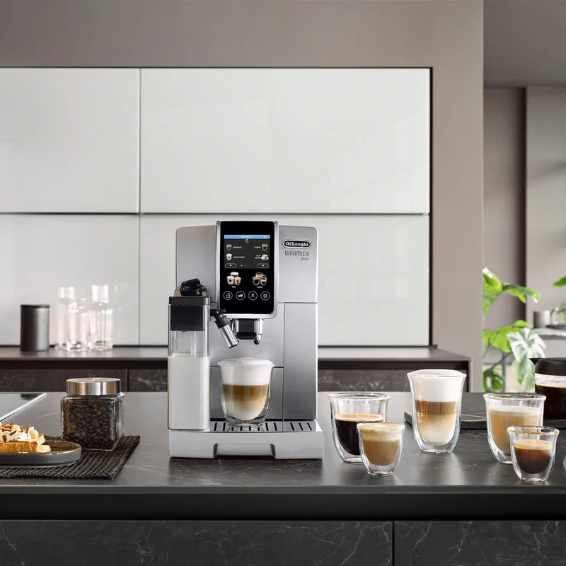 DeLonghi Dinamica Plus : machine à espresso automatique, système LatteCrema, écran tactile 3,5 po