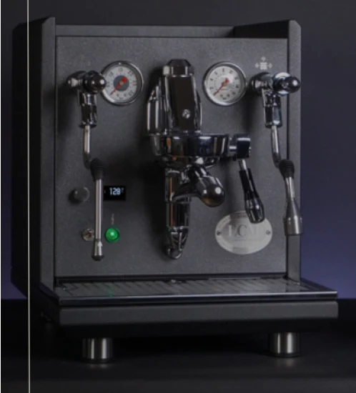 ECM Synchronika II — Machine à espresso double chaudière, pompe rotative, groupe E61, OLED