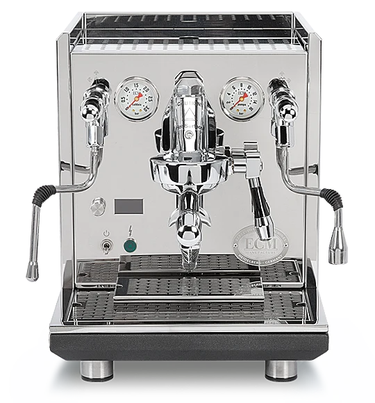 ECM Synchronika II — Machine à espresso double chaudière, pompe rotative, groupe E61, OLED