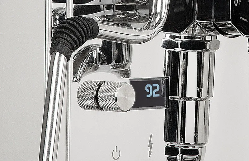 ECM Synchronika II — Machine à espresso double chaudière, pompe rotative, groupe E61, OLED