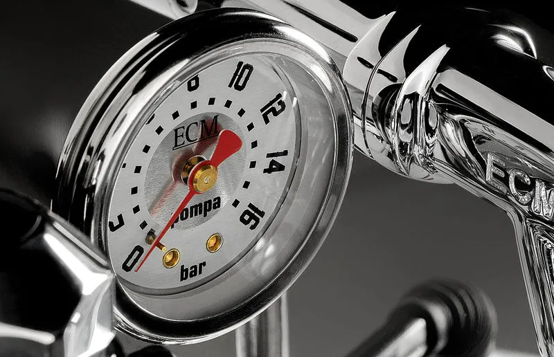 ECM Synchronika II — Machine à espresso double chaudière, pompe rotative, groupe E61, OLED