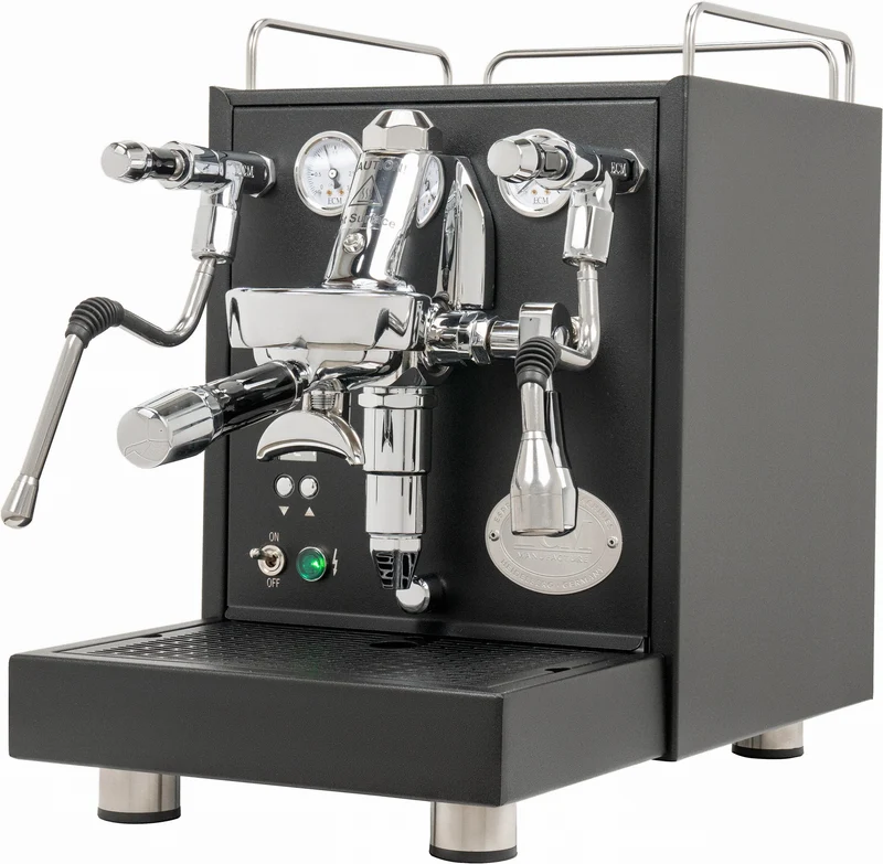 ECM Synchronika II — Machine à espresso double chaudière, pompe rotative, groupe E61, OLED