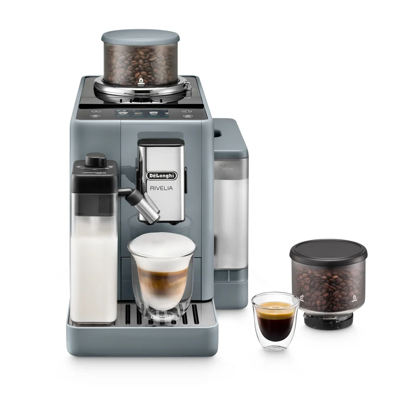 DeLonghi Rivelia – Machine à espresso automatique avec double trémie Bean Switch (250 g x2)
