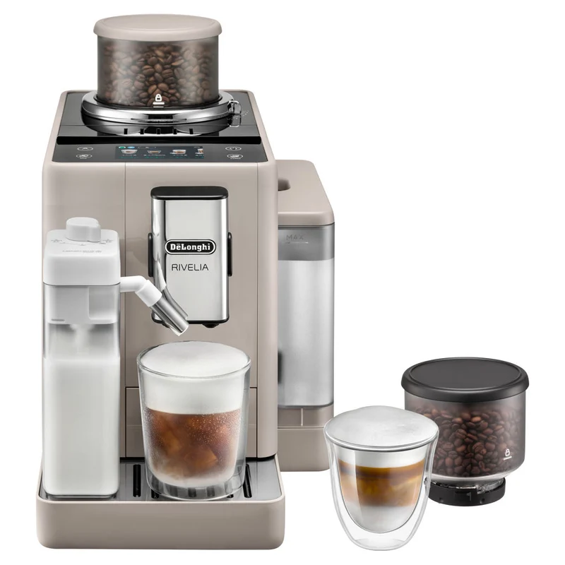 DeLonghi Rivelia – Machine à espresso automatique avec double trémie Bean Switch (250 g x2)