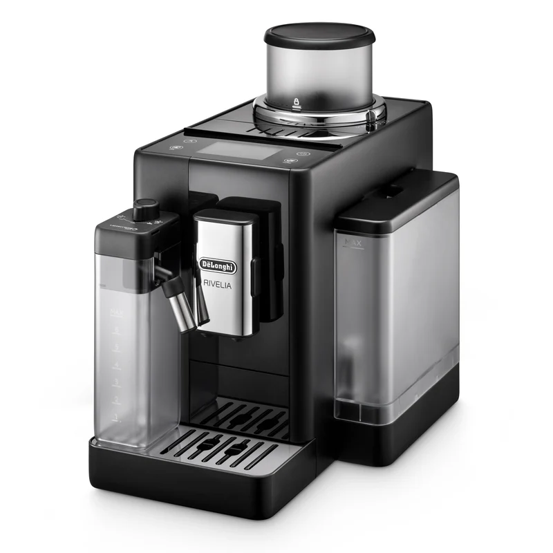 DeLonghi Rivelia – Machine à espresso automatique avec double trémie Bean Switch (250 g x2)