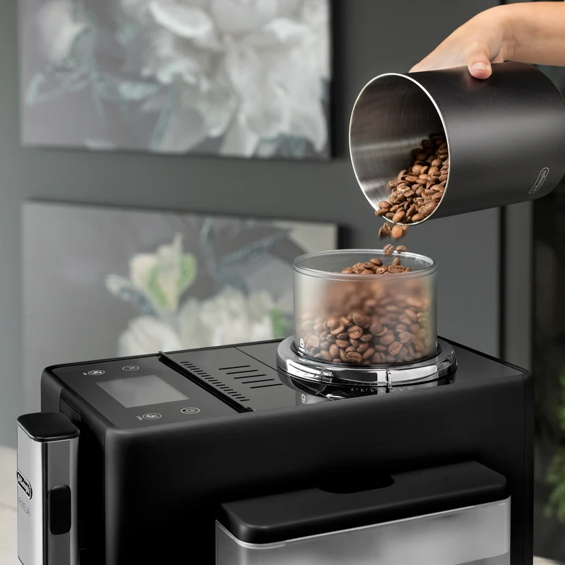 DeLonghi Rivelia – Machine à espresso automatique avec double trémie Bean Switch (250 g x2)