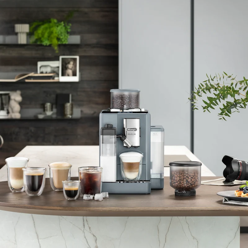DeLonghi Rivelia – Machine à espresso automatique avec double trémie Bean Switch (250 g x2)