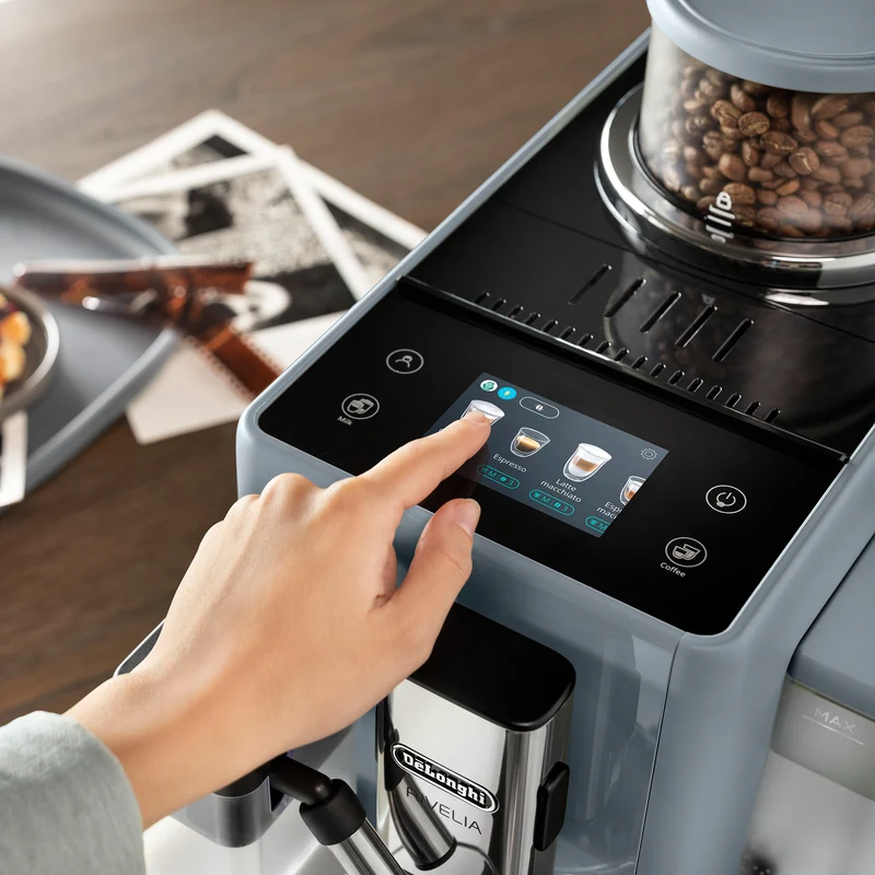 DeLonghi Rivelia – Machine à espresso automatique avec double trémie Bean Switch (250 g x2)