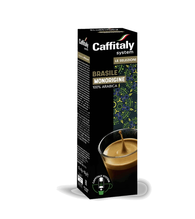 Caffitaly Ecaffè Brasile : capsules d'espresso mono-origine, Alta Mogiana, boîte de 10