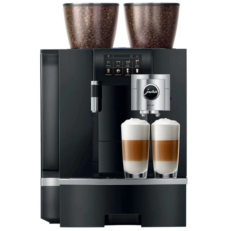 Jura GIGA X8 : machine à café automatique professionnelle, double broyeur céramique, double écoulement
