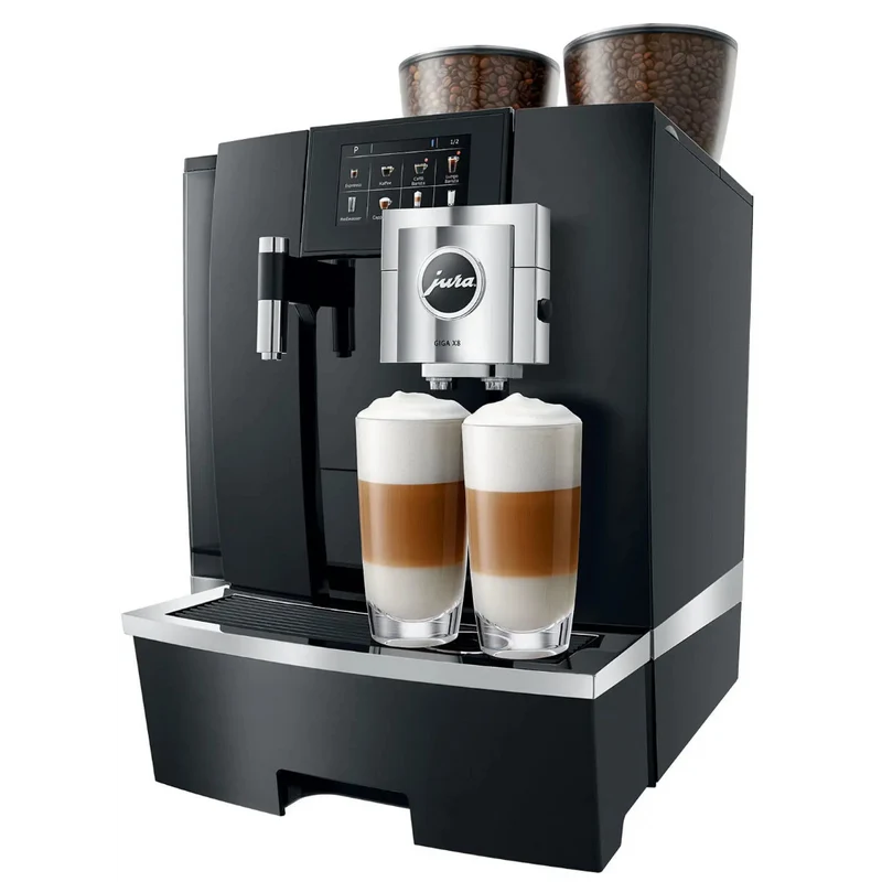 Jura GIGA X8 : machine à café automatique professionnelle, double broyeur céramique, double écoulement