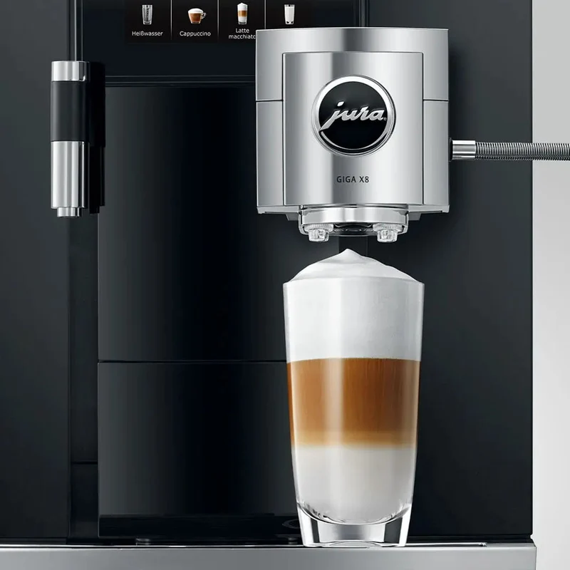 Jura GIGA X8 : machine à café automatique professionnelle, double broyeur céramique, double écoulement
