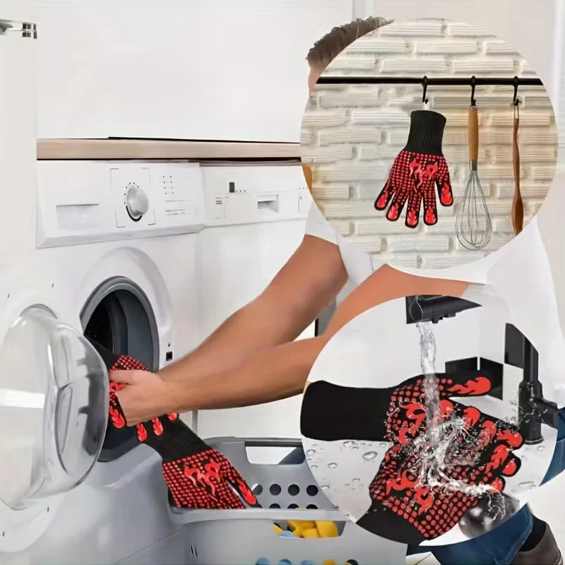 Non-Slip Silicone Cooking Gloves (Barbecue)