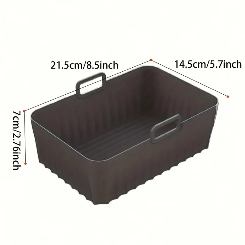 Reusable Silicone Rectangle Air Fryer Pot