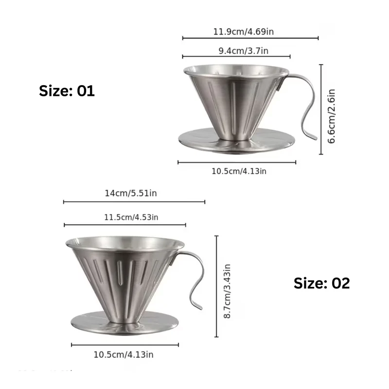Barista Space | Stainless Steel Dripper 01 & 02