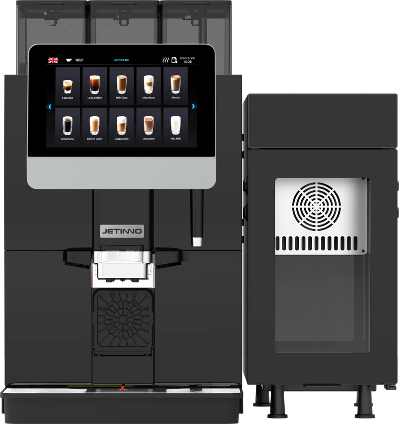 Jetinno JL33A Coffee Machine with BR9CN Professional Fresh Milk Fridge Set