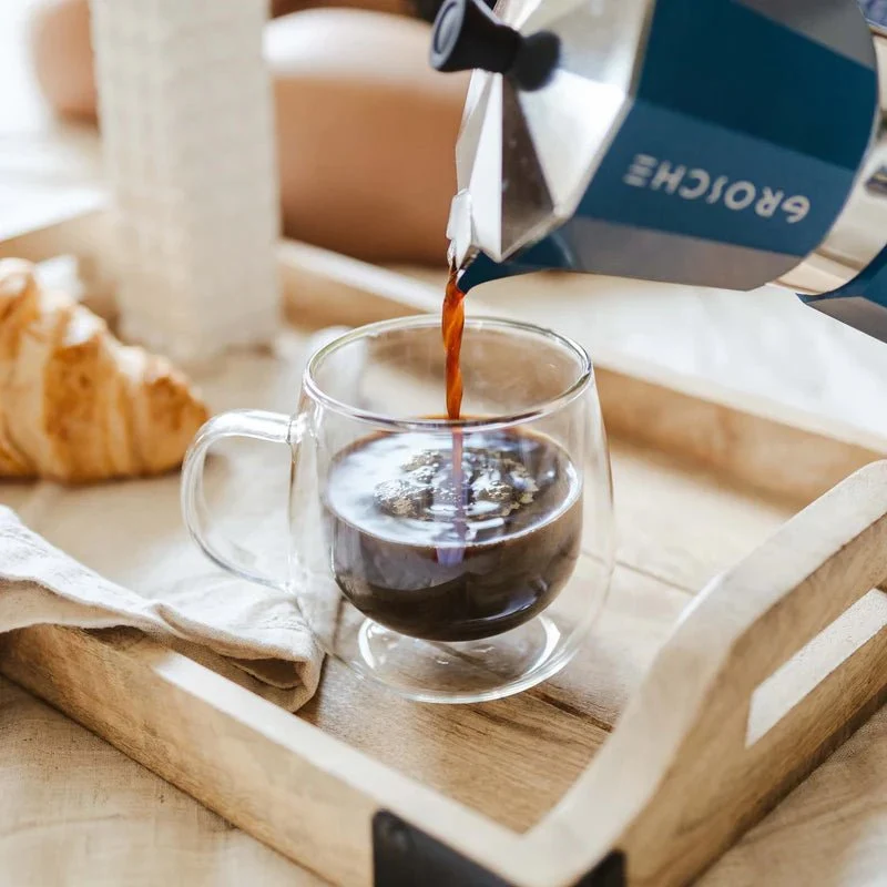 Ensemble de 2 Tasse Cappuccino en verre Grosche Fresno