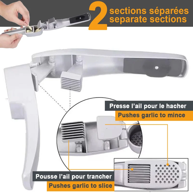 RBrands 2 in 1 Garlic Press & Slicer