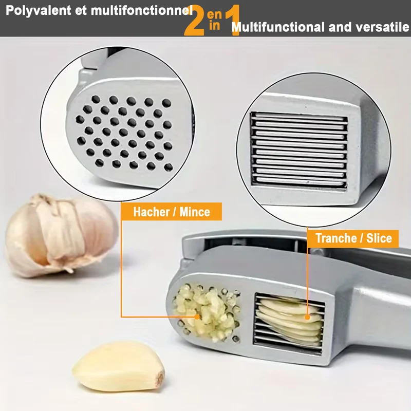 RBrands 2 in 1 Garlic Press & Slicer