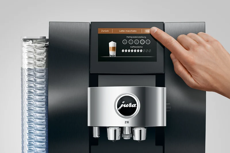 Jura Z10 — Machine à espresso automatique, Cold Brew intégré, P.R.G., écran tactile couleur 4,3 po
