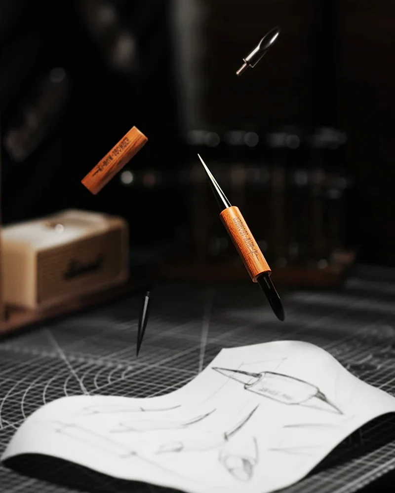 MHW-3BOMBER Coffee Art Needle 152mm (Black/Red Rosewood)