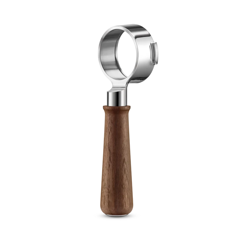 Breville Porte-filtre sans fond Naked : 58 mm, acier inoxydable, poignée en noyer