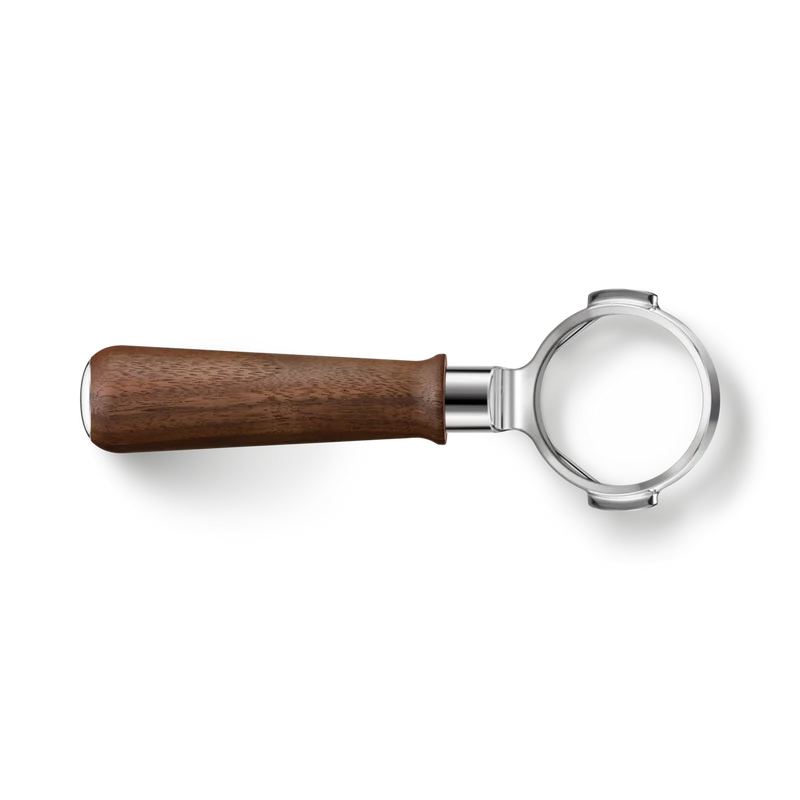 Breville Porte-filtre sans fond Naked : 58 mm, acier inoxydable, poignée en noyer