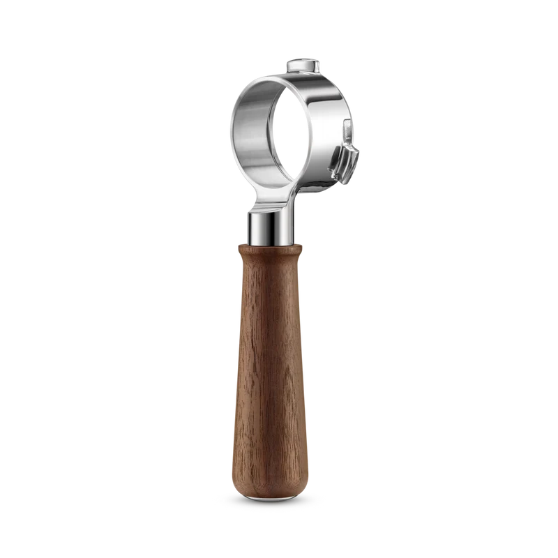 Breville Porte-filtre sans fond Naked : 54 mm, acier inoxydable, poignée en noyer