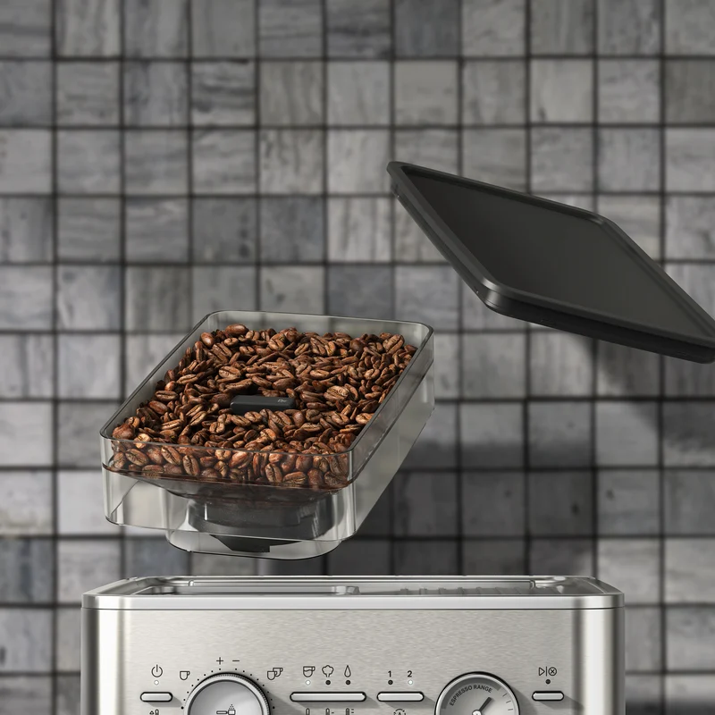 KitchenAid KES6551 — Machine à espresso semi-automatique avec moulin intégré, porte-filtre 58 mm, acier inoxydable