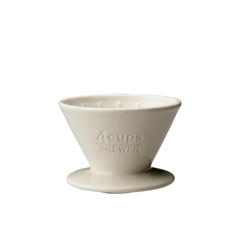 Dripper Céramique Blanc - 4 Tasses | Kinto
