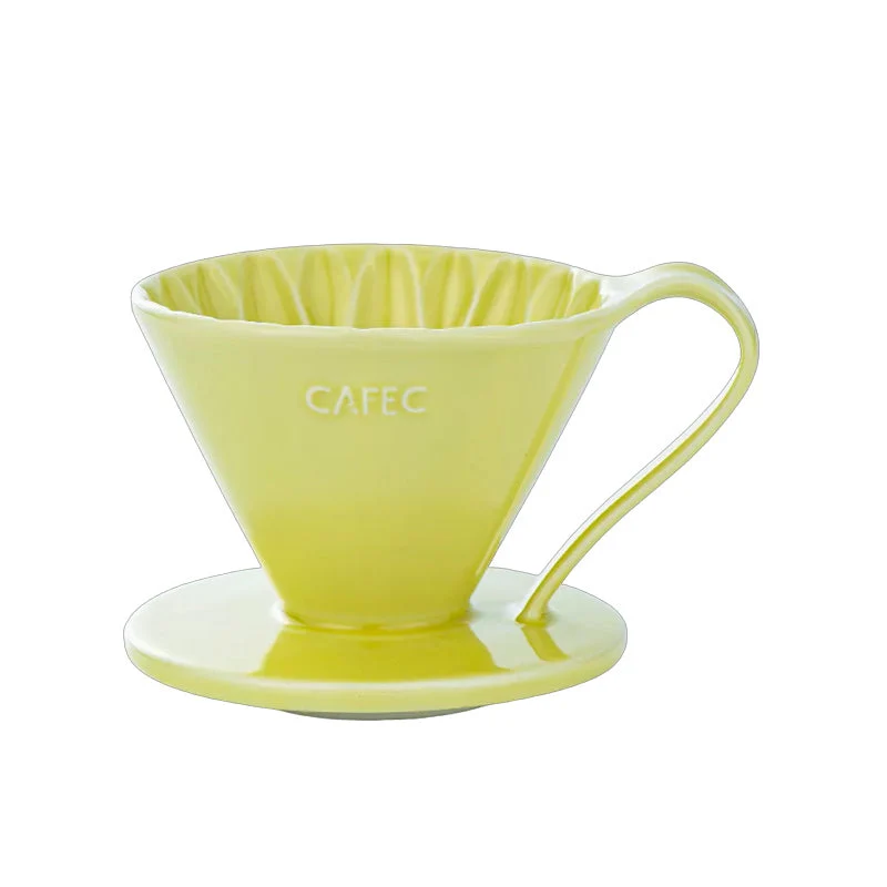 Dripper Céramique Arita Jaune - 4 Tasses | Cafec