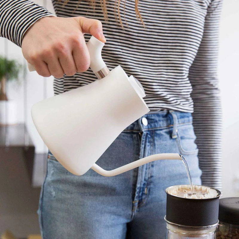 Bouilloire Stagg avec Thermomètre - Blanc Mat - 1 L | Fellow