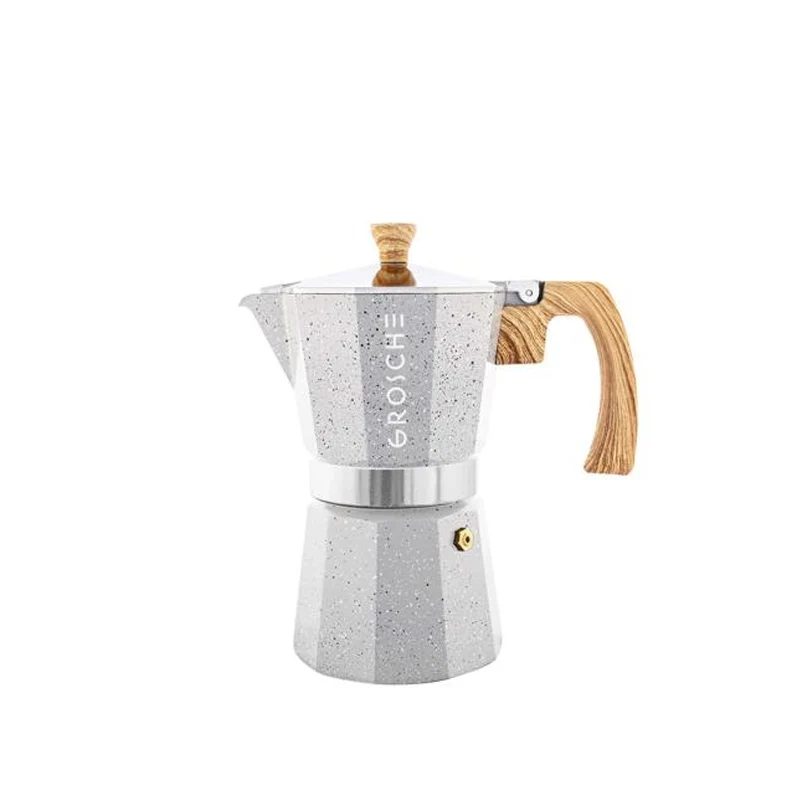 Cafetière italienne Milano Gris Blush - 6 Tasses | Grosche